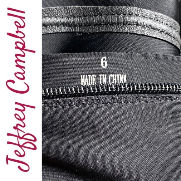 NWOB JEFFREY CAMPBELL Black Elektra Corset Faux Leather Over The Knee Boots, 6 - Picture 10 of 14